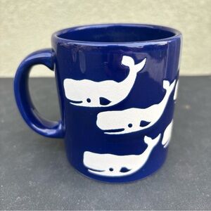 Vintage Waechtersbach W Germany Whales Mug Cobalt Blue White nautical